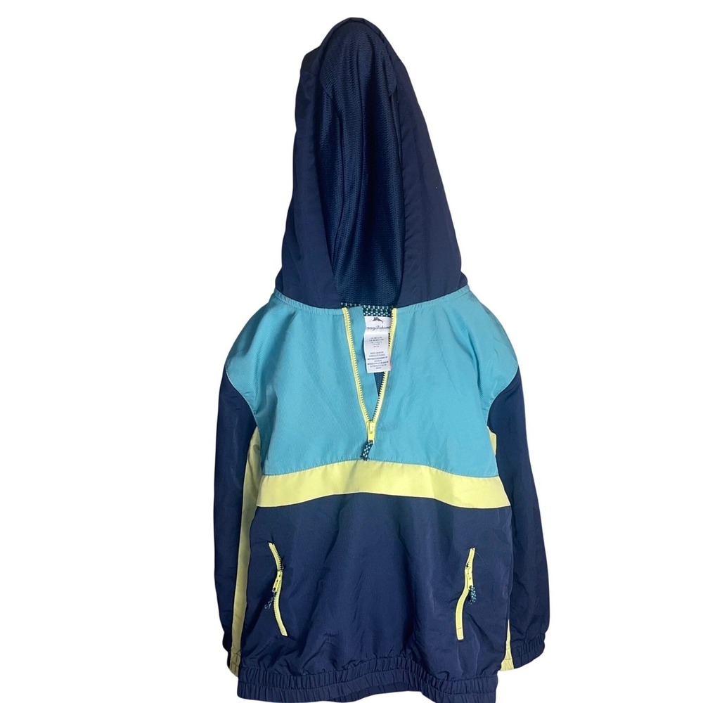 Tommy Bahama Kids Hooded Windbreaker Jacket Blue Colorblock Youth Size M 7–8 - Picture 2 of 8